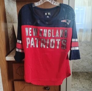 New England Patriots G-III 4Her by Carl Banks Women's First Team Mesh T-Shirt